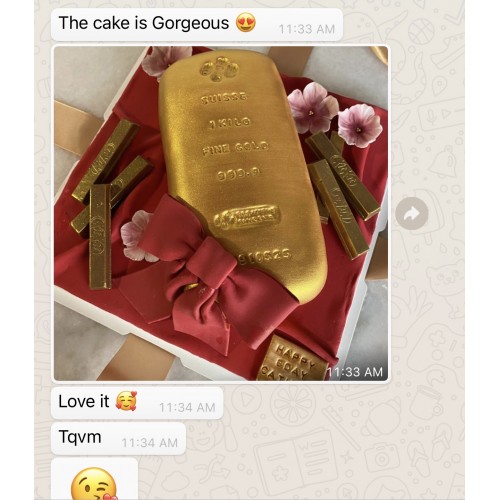 OTC 0130 Gold Bar Theme Cake