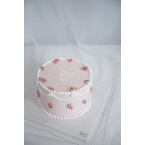 OTC 0213 Floral Korean Theme Cake (Minimalist Series)